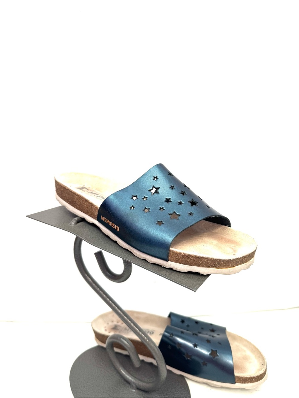 Birkenstock MEPHISTO Blue Nora Star Sandals Comfort Slide Size 39